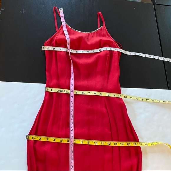 Gunne Sax Dress Size XS Small Vintage 90s Jessica McClintock Red Prom Dress - Picture 14 of 15